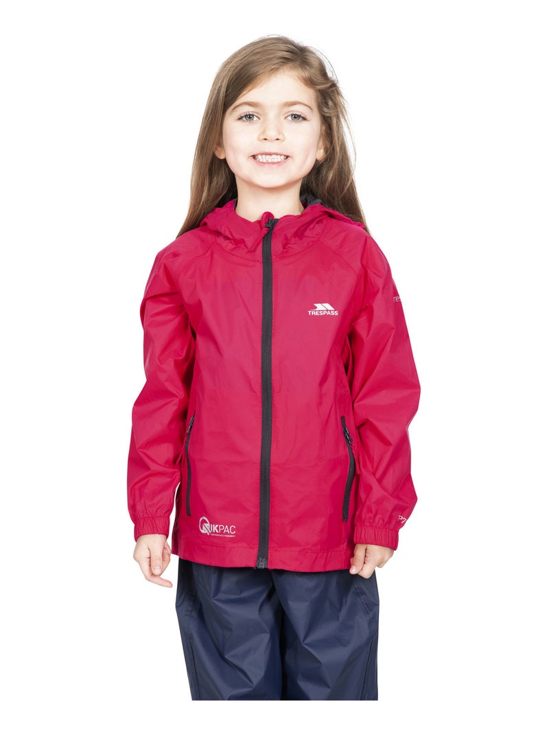 Veste imperméable repliable unisexe - trespass qikpac Rose - Kiabi
