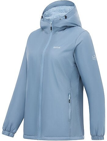 Veste imperméable unie à capuche et doublure polaire kygo - regatta