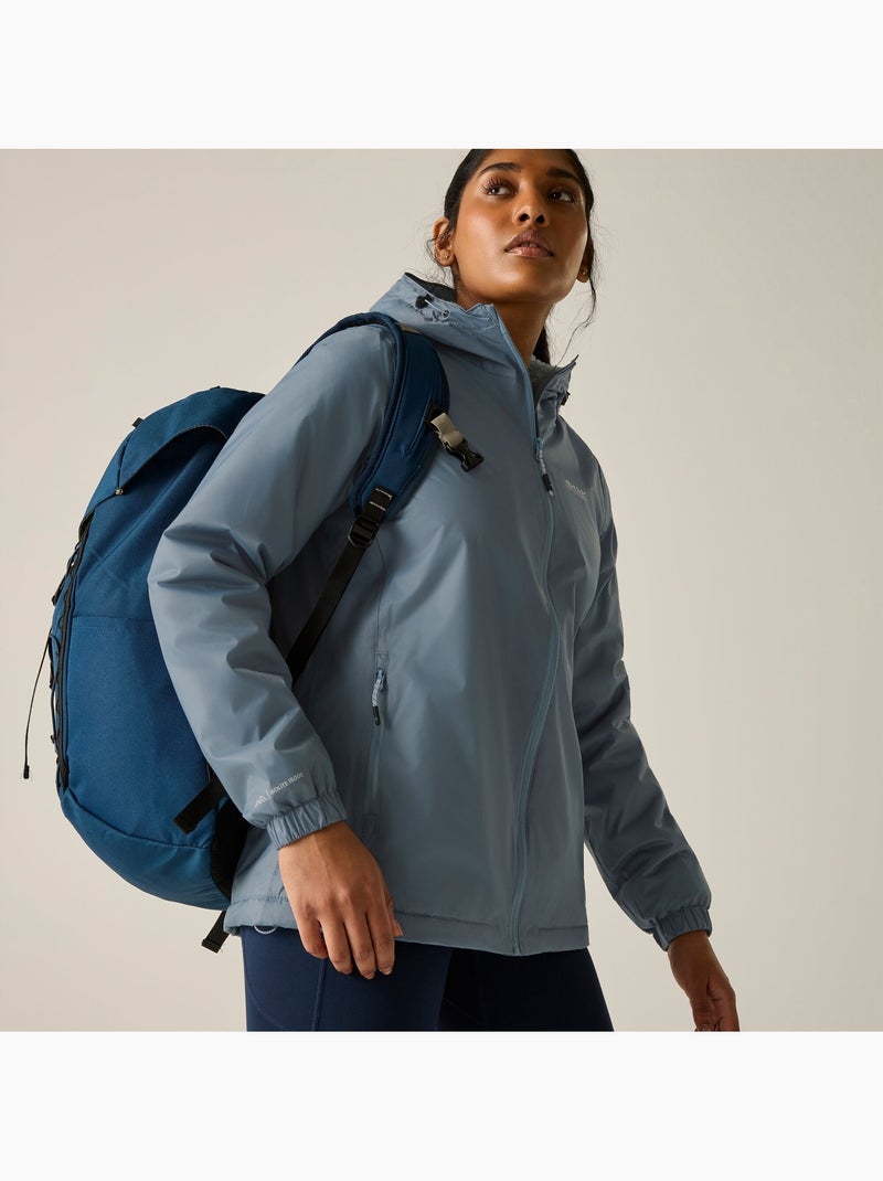 Veste imperméable unie à capuche et doublure polaire kygo - regatta Bleu turquoise - Kiabi