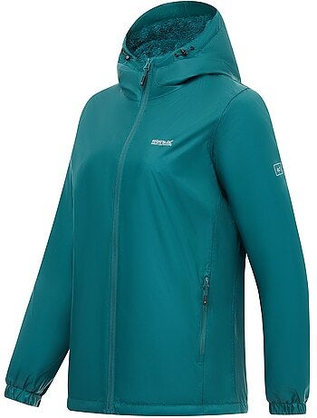 Veste imperméable unie à capuche et doublure polaire kygo - regatta