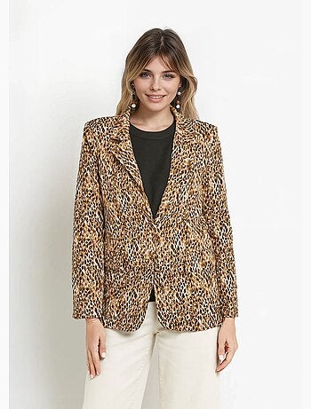 Veste imprimé arty, col tailleur - AFIBEL