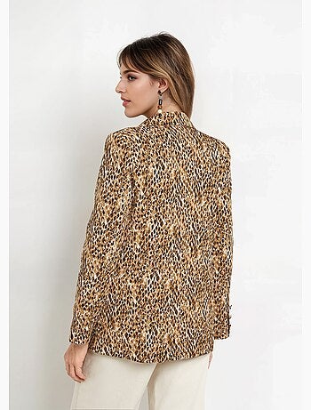 Veste imprimé arty, col tailleur - AFIBEL