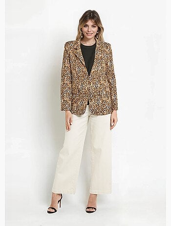 Veste imprimé arty, col tailleur - AFIBEL