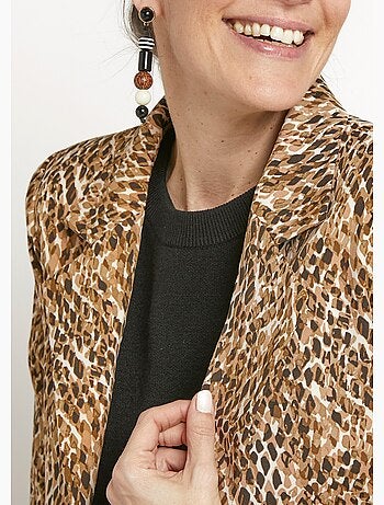 Veste imprimé arty, col tailleur - AFIBEL
