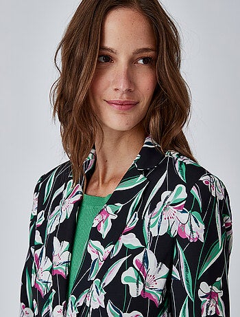 Veste imprimée en satin mat - damart