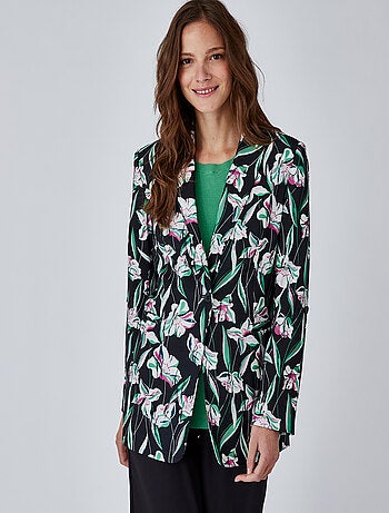 Veste imprimée en satin mat - damart
