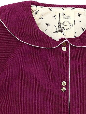 Veste Intersaison Col Marin Velours PIMPRENELLE - La Faute à Voltaire