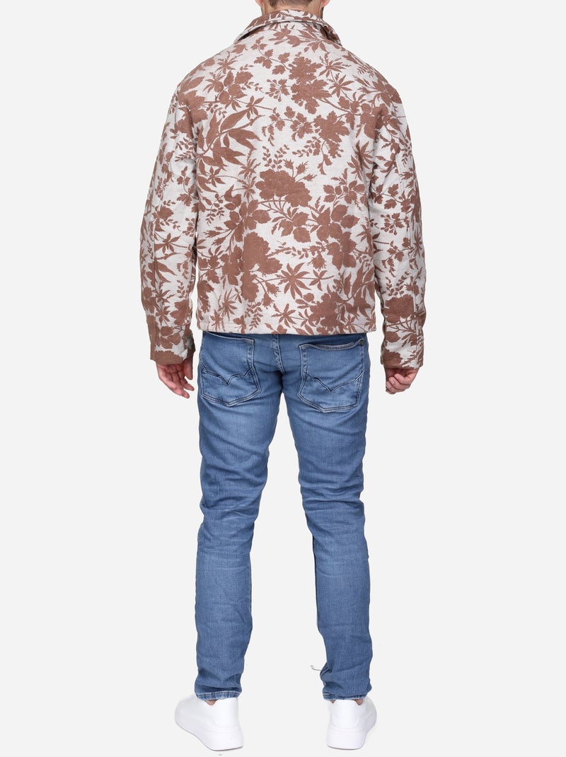 Veste Jacquard - Frilivin Marron - Kiabi