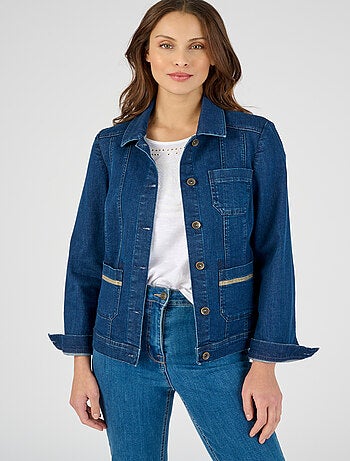 Veste jean finitions brillantes - Damart
