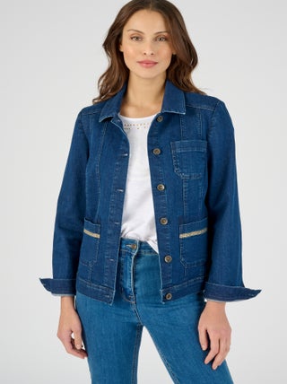 Veste jean finitions brillantes - Damart
