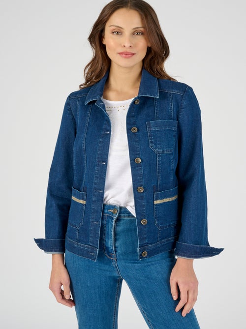 Veste jean finitions brillantes - Damart - Kiabi