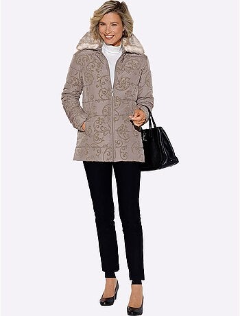 Veste joli imprimé floqué très doux - taille standard - moda vilona