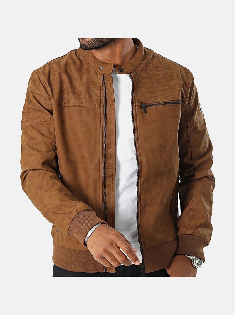 Veste Kaporal style motard Beige - Kiabi