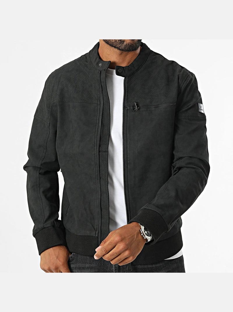 Veste Kaporal style motard Noir - Kiabi
