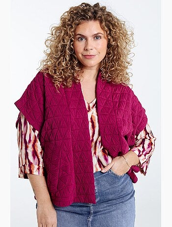 Veste kimono matelassée unie PAPRIKA