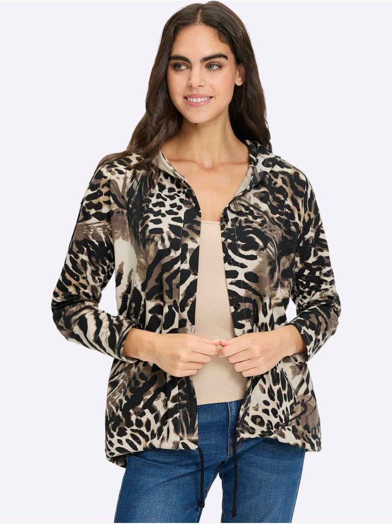 Veste Légère 50% Coton - Taille Standard - Helline Noir Jaune - Kiabi