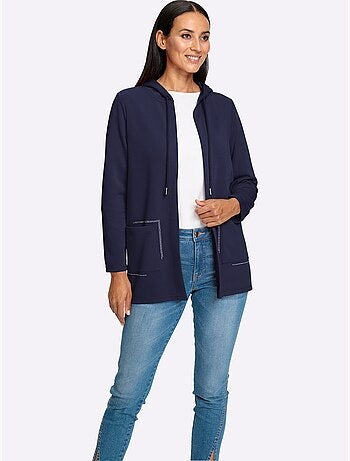 Veste légère à capuche avec cordon et poches sans fermeture - Taille standard - Helline