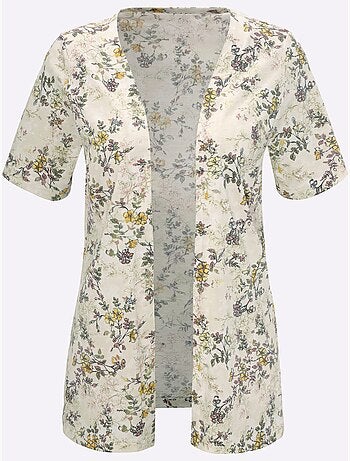 Veste légère à manches courtes avec coupe ouverte et structurante - Taille standard - Moda Vilona