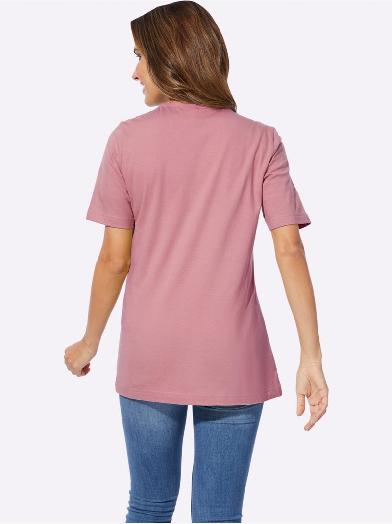 Veste légère à coupe ouverte et manches courtes - Taille standard - Moda Vilona Rose - Kiabi