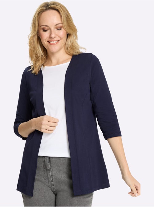 Veste légère à manches 3/4 avec coutures princesse - Taille standard - Moda Vilona - Kiabi Veste légère à manches 3/4 avec coutures princesse - Taille standard - Moda Vilona - Kiabi