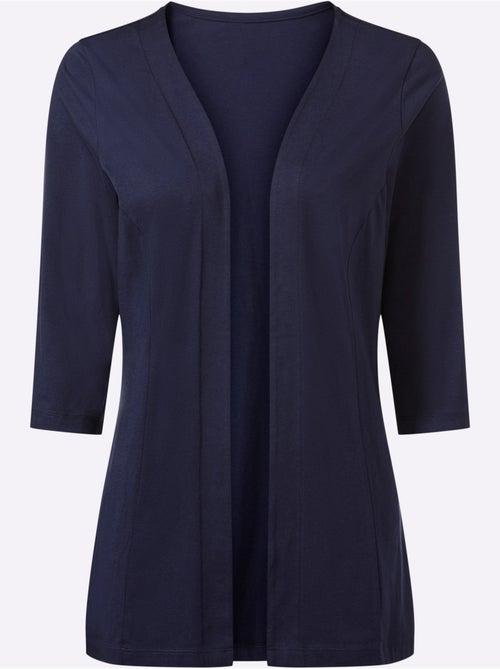 Veste légère à manches 3/4 avec coutures princesse - Taille standard - Moda Vilona - Kiabi Veste légère à manches 3/4 avec coutures princesse - Taille standard - Moda Vilona - Kiabi