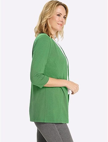 Veste légère à manches 3/4 avec coutures princesse - taille standard - moda vilona