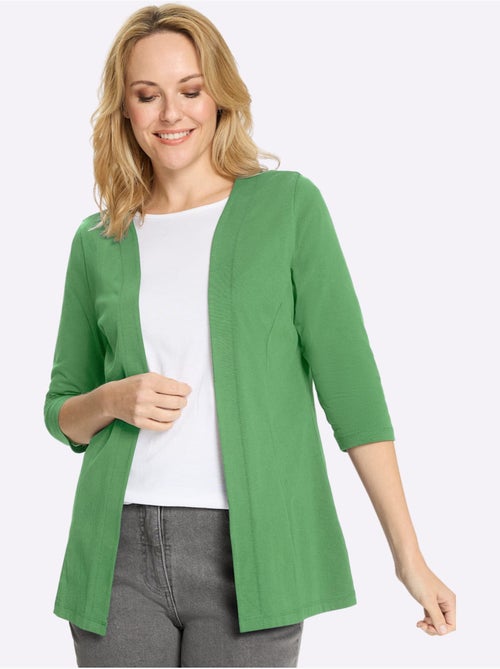 Veste légère à manches 3/4 avec coutures princesse - Taille standard - Moda Vilona - Kiabi Veste légère à manches 3/4 avec coutures princesse - Taille standard - Moda Vilona - Kiabi