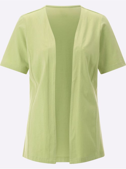 Veste légère à manches courtes avec coupe ouverte et structurante - Taille standard - Moda Vilona - Kiabi