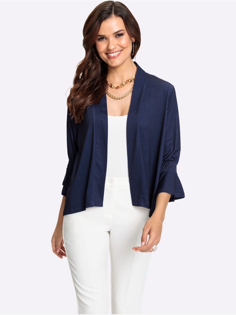 Veste légère à manches longues et coupe droite - Taille standard - Witt Bleu marine - Kiabi