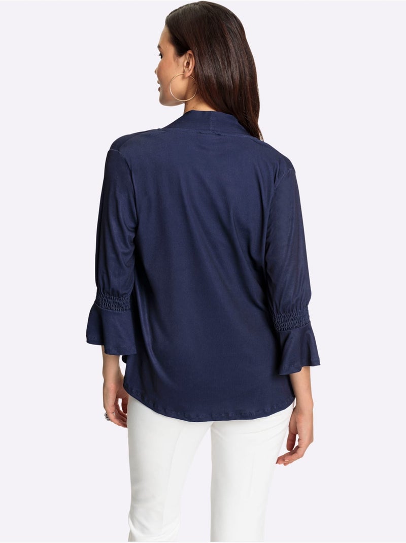 Veste légère à manches longues et coupe droite - Taille standard - Witt Bleu marine - Kiabi
