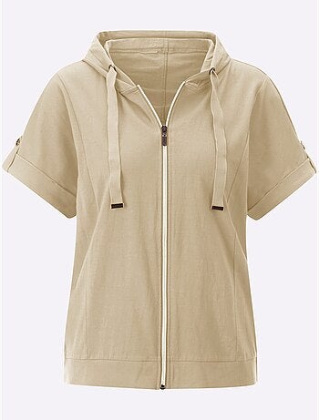 Veste légère avec capuche et glissière pratique - Taille standard - Moda Vilona