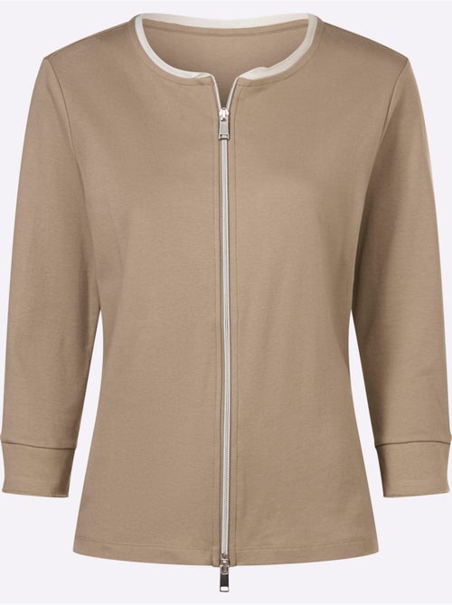 Veste Légère Bordures Larges Contrastées - Taille Standard - Helline - Kiabi Veste Légère Bordures Larges Contrastées - Taille Standard - Helline - Kiabi