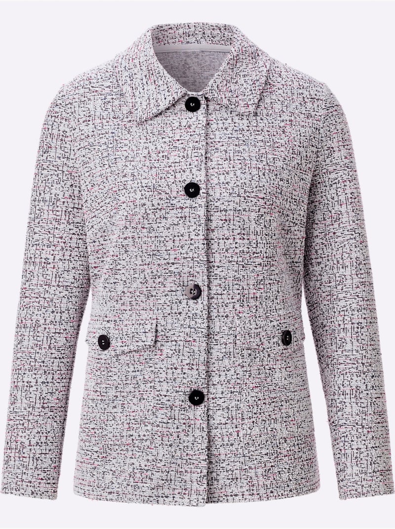 Veste Légère Bouclé Multicolore - Taille Standard - Witt Bleu Violet - Kiabi
