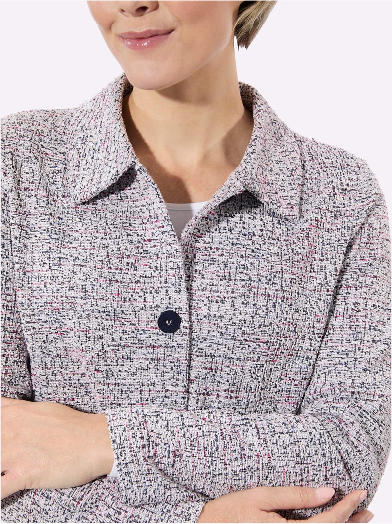 Veste Légère Bouclé Multicolore - Taille Standard - Witt Bleu Violet - Kiabi