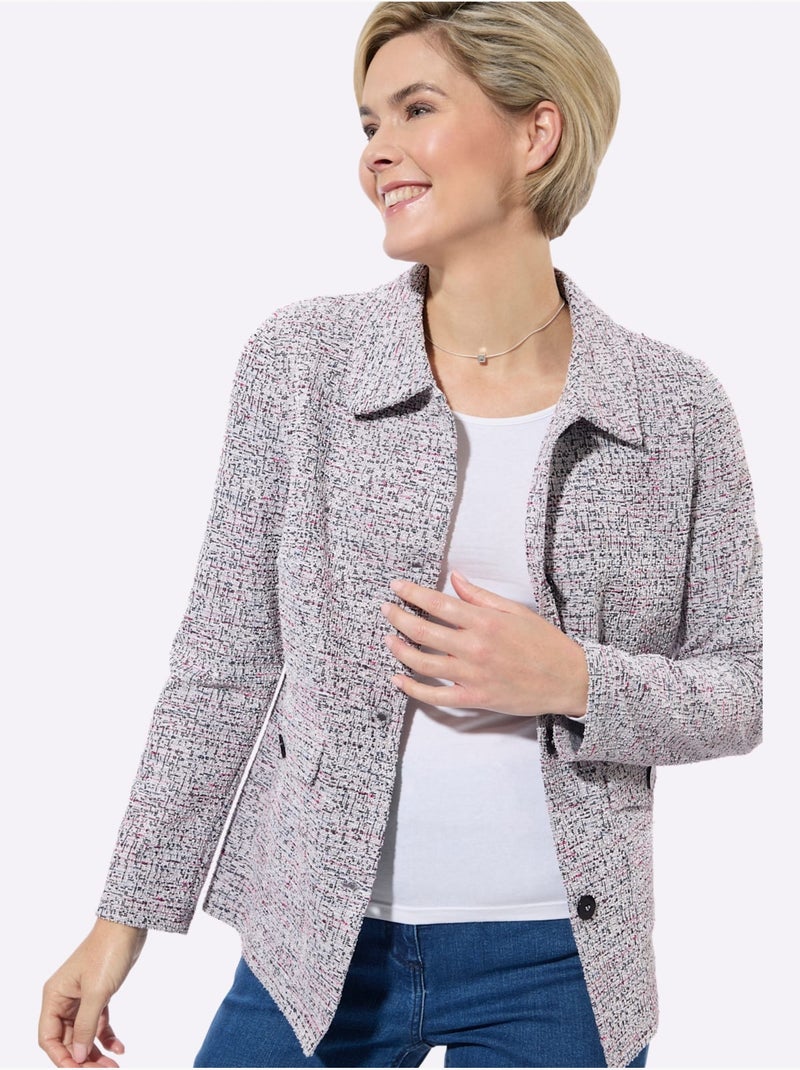 Veste Légère Bouclé Multicolore - Taille Standard - Witt Bleu Violet - Kiabi