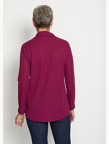 Veste légère col chemisier en maille - Afibel