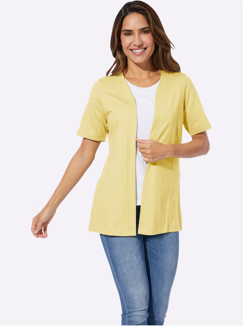 Veste Légère Coupe Longue - Taille Standard - Moda Vilona Jaune citron - Kiabi