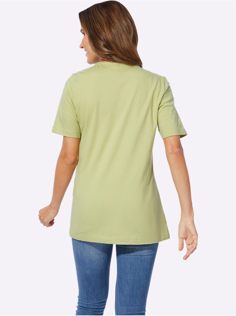 Veste Légère Coupe Longue - Taille Standard - Moda Vilona Vert tilleul - Kiabi