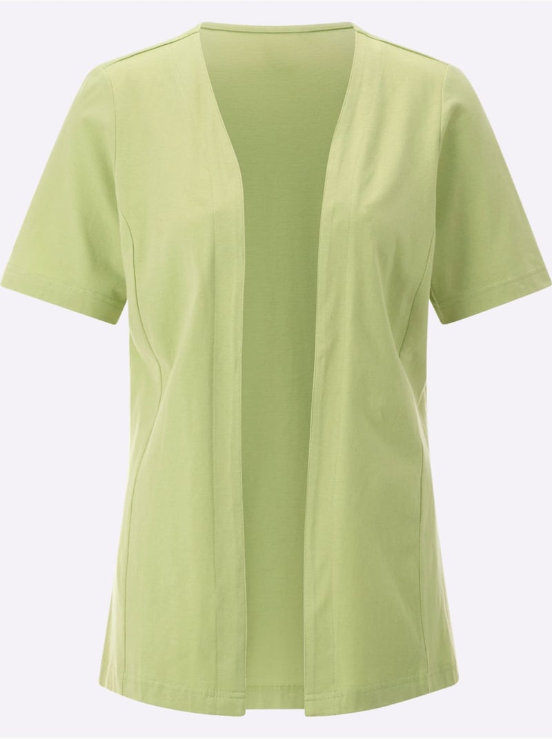 Veste Légère Coupe Longue - Taille Standard - Moda Vilona Vert tilleul - Kiabi