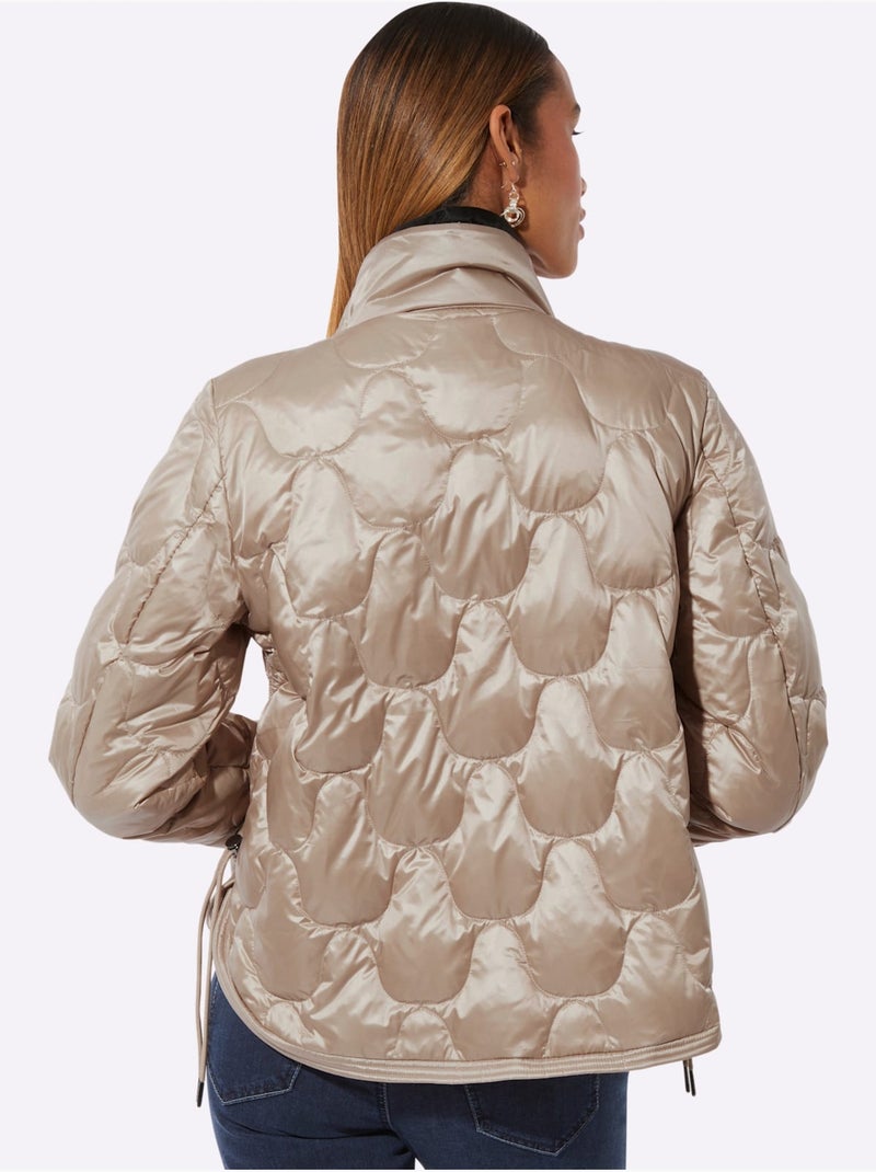 Veste légère en duvet duvet et plumes - taille standard - helline Noir Beige - Kiabi