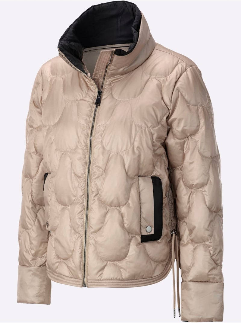 Veste légère en duvet duvet et plumes - taille standard - helline Noir Beige - Kiabi