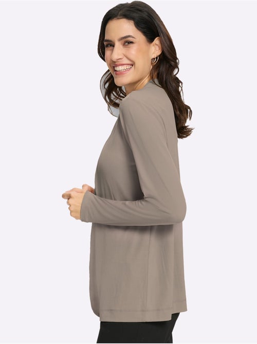 Veste légère fluide à coupe ouverte et bord arrondi - taille standard - witt - Kiabi Veste légère fluide à coupe ouverte et bord arrondi - taille standard - witt - Kiabi