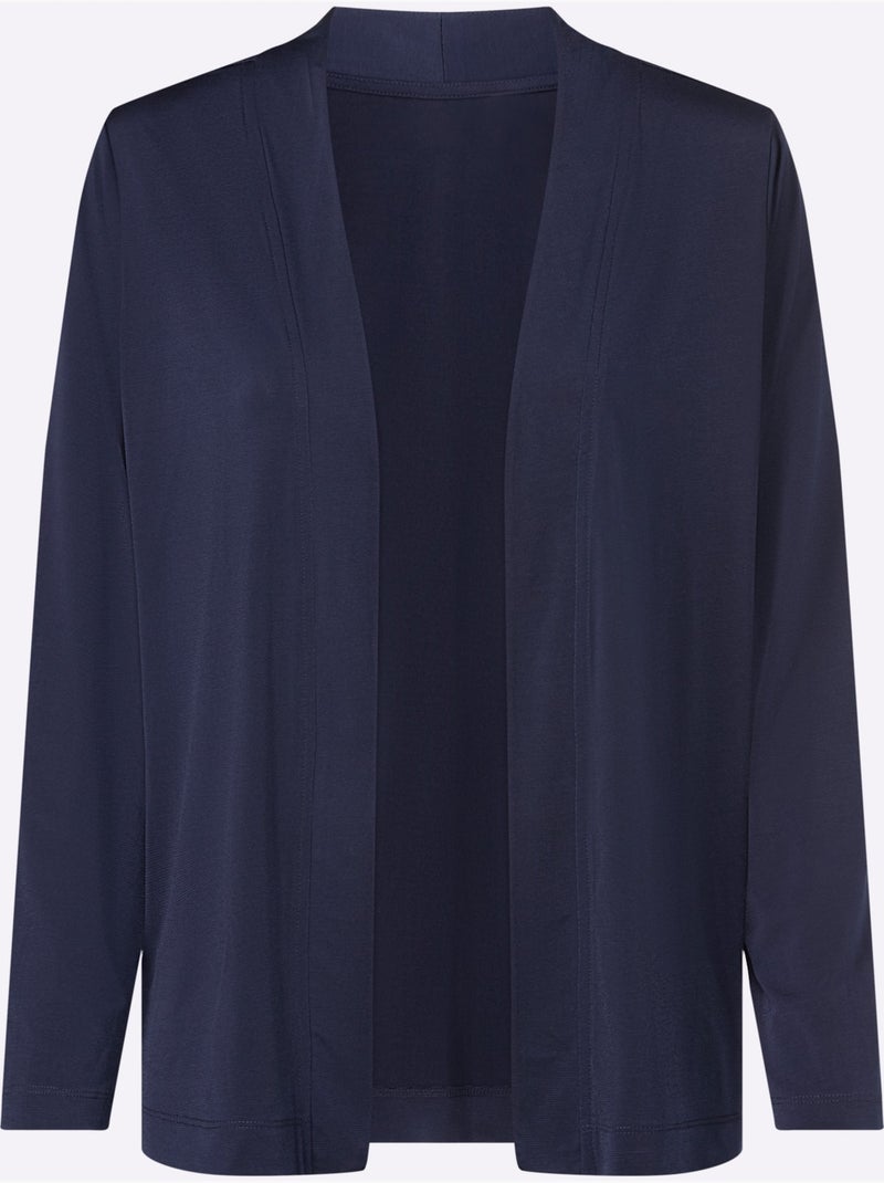 Veste légère fluide à coupe ouverte et bord arrondi - taille standard - witt Bleu marine - Kiabi