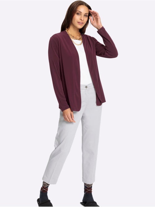 Veste légère fluide à coupe ouverte et bord arrondi - Taille standard - Witt - Kiabi
