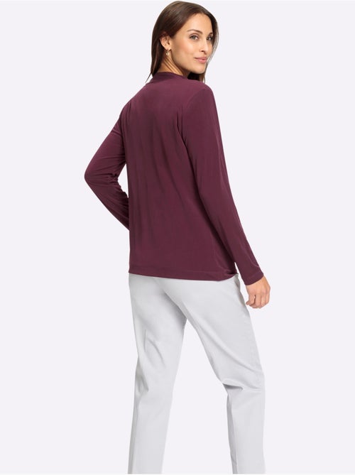 Veste légère fluide à coupe ouverte et bord arrondi - Taille standard - Witt - Kiabi
