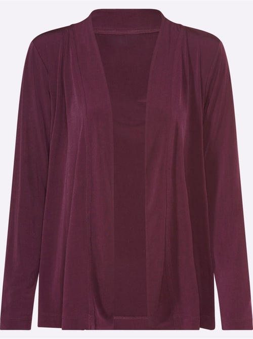 Veste légère fluide à coupe ouverte et bord arrondi - Taille standard - Witt - Kiabi