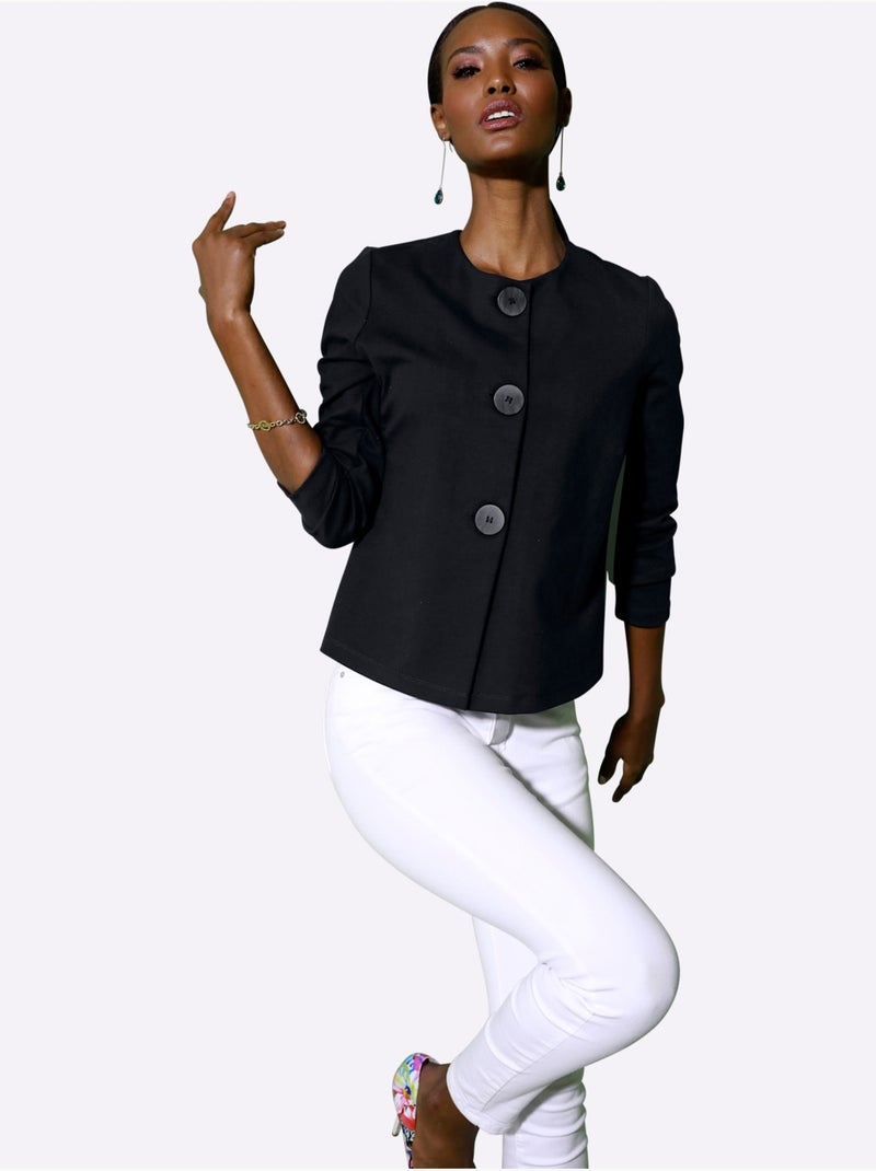 Veste Légère Qualité Tencel - Taille Standard - Helline Noir - Kiabi