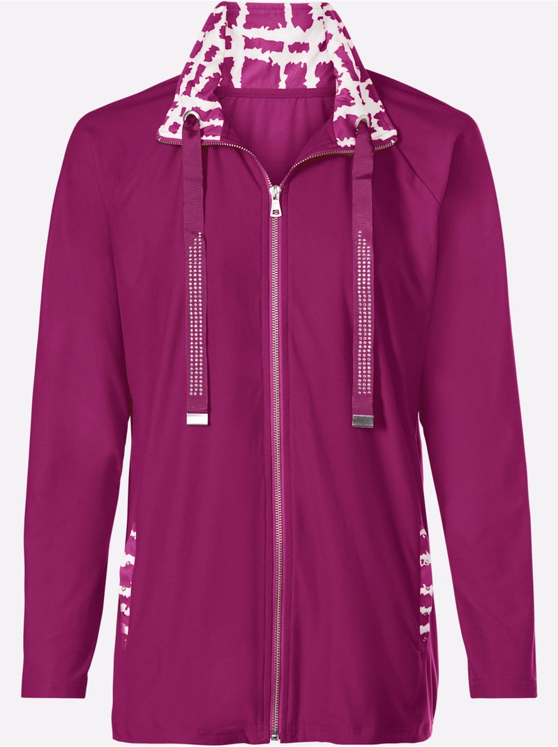 Veste Légère Superbe Qualité Douce Et Fluide - Taille Standard - Witt Blanc Magenta - Kiabi