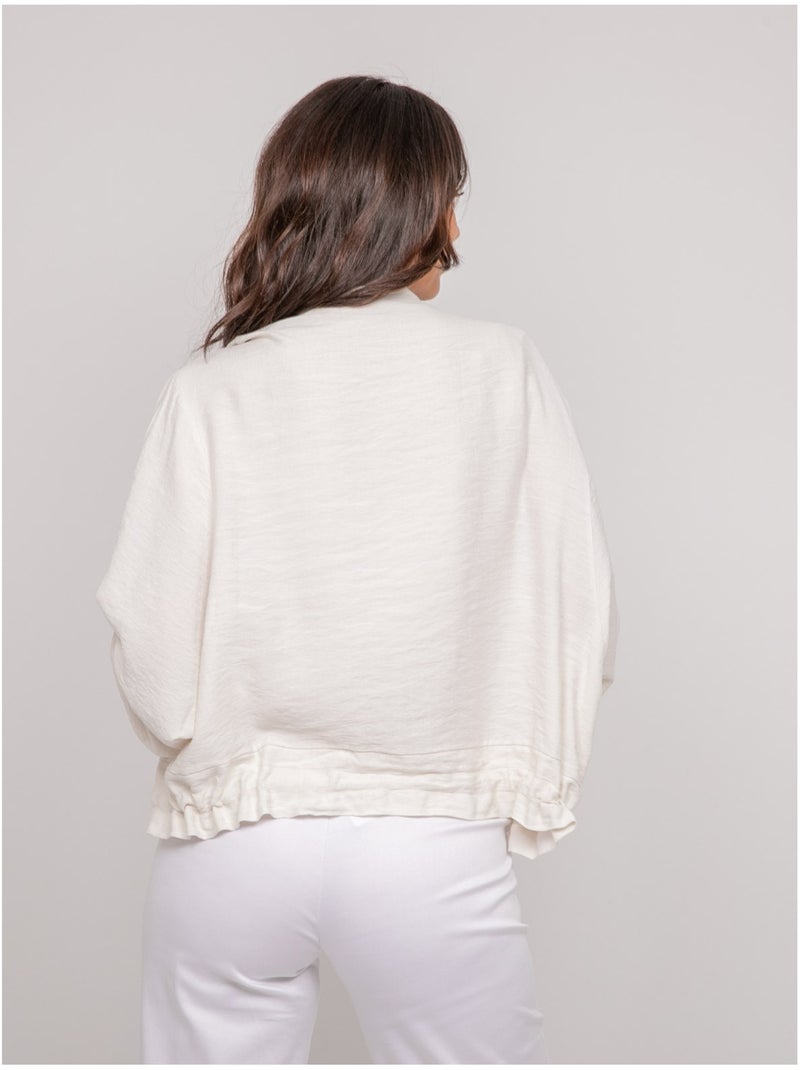Veste légère zipée ULEO Ecru - Kiabi