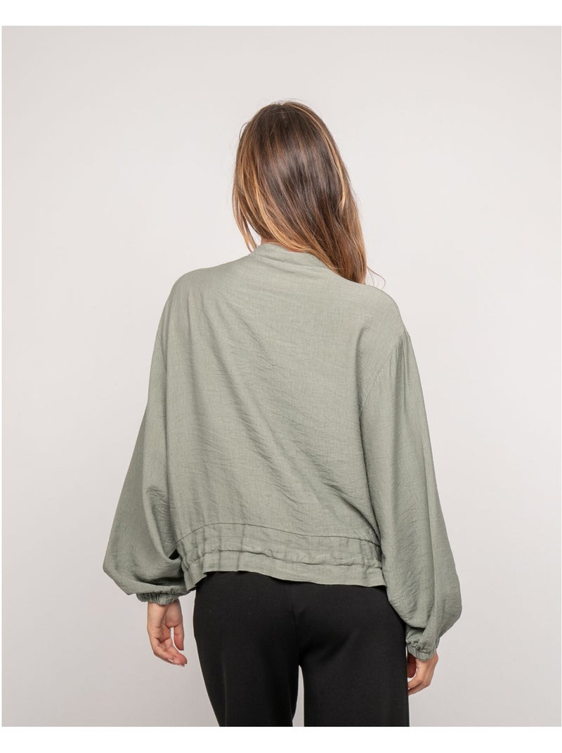 Veste légère zipée ULEO Kaki - Kiabi